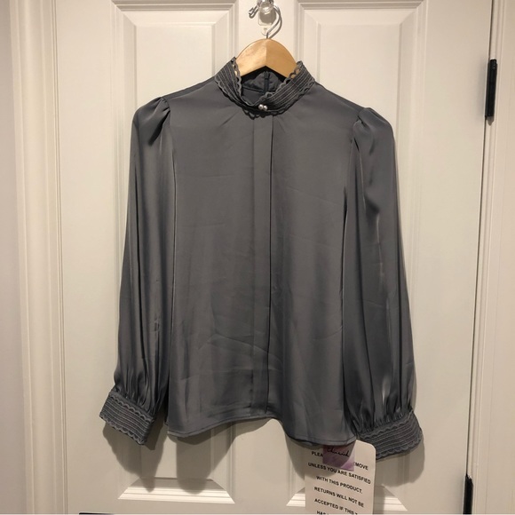 Chicwish Grey Satin Top and Skirt Set - Picture 11 of 16